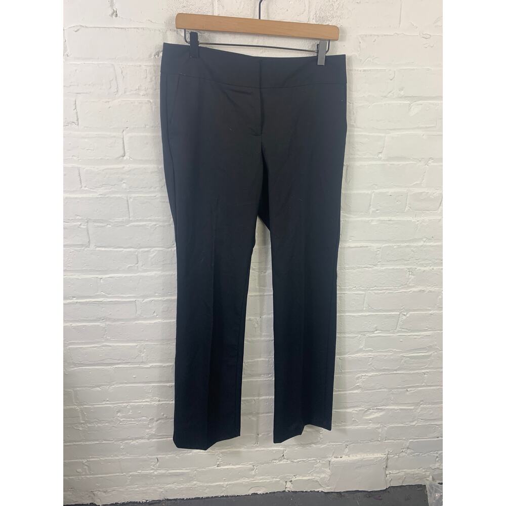 Ann Taylor Women's High Waist Straight Leg Ankle Pant Solid Black Size 4